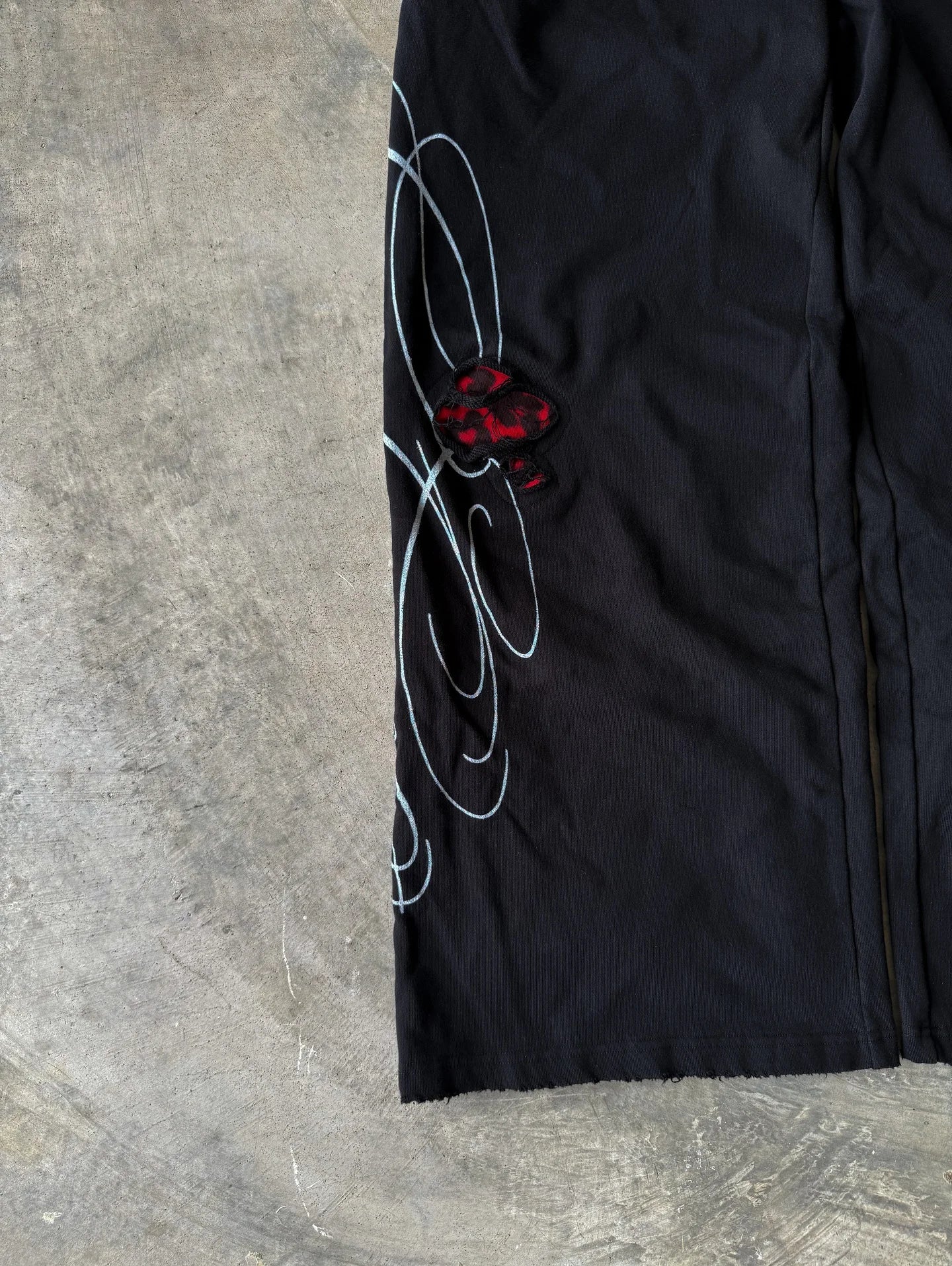 Retro Loose Y2K American Leopard Print Casual Pants Stretch Retro Punk Embroidered Rope Sweatpants Jogging Mens Straight Pants - 28.44