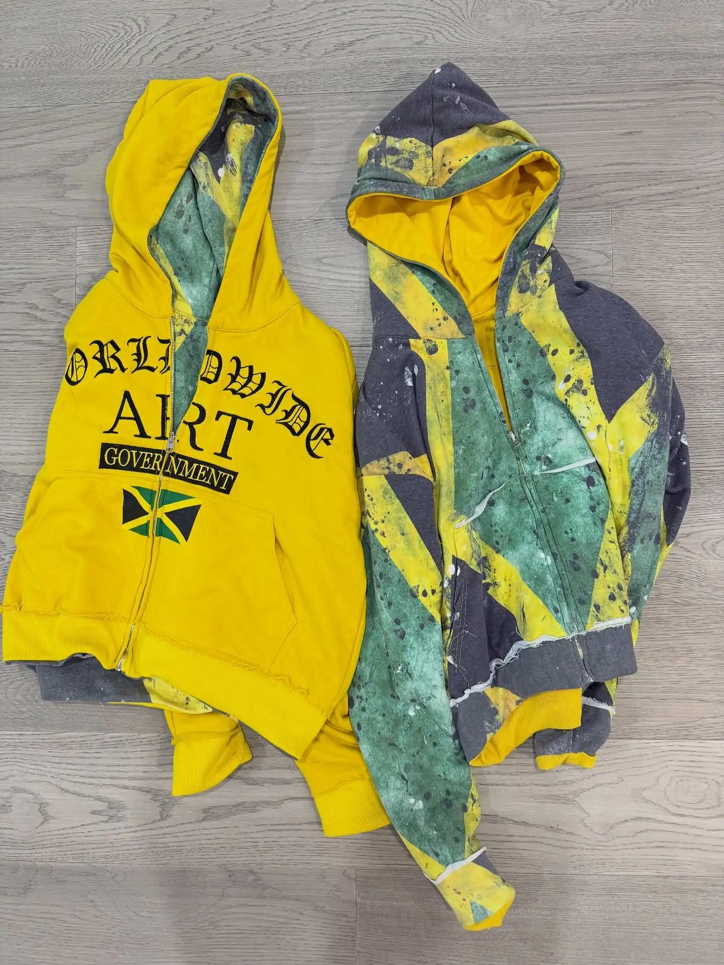 Dark retro gothic fusion six - eye totem sweatshirt distressed tie - dye functional zipper niche wear dual aesthetics - 28.44