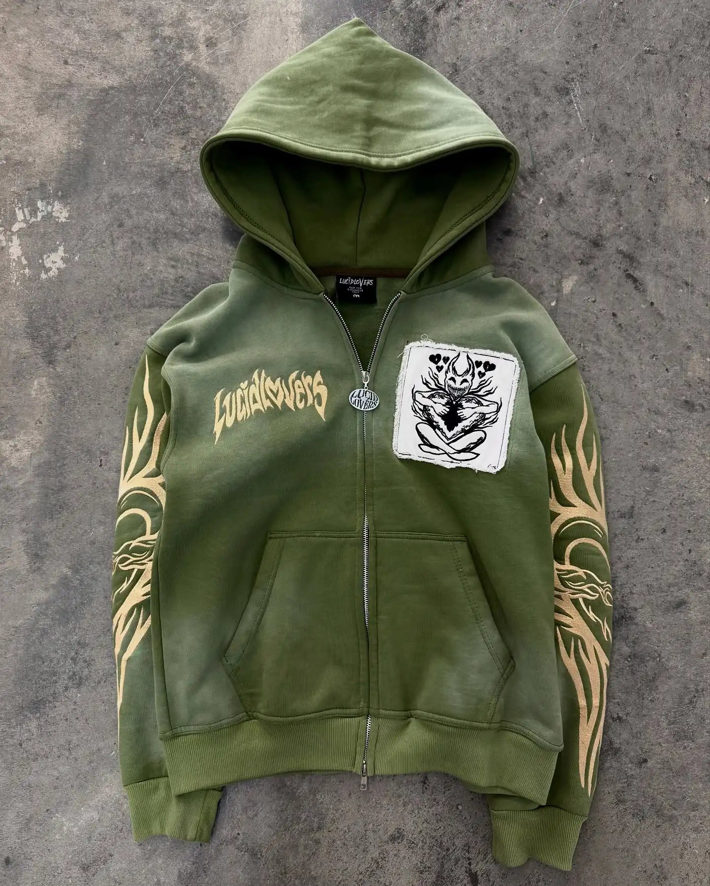 Street Y2K New Hip Hop Joker Fleece Thickened Zipper Hoodie Women Harajuku Casual Loose Punk Sweatshirt Couple Trend Warm Hoodie - 28.44